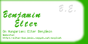 benjamin elter business card