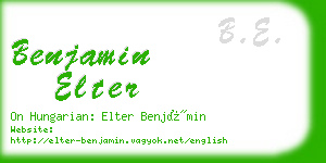 benjamin elter business card